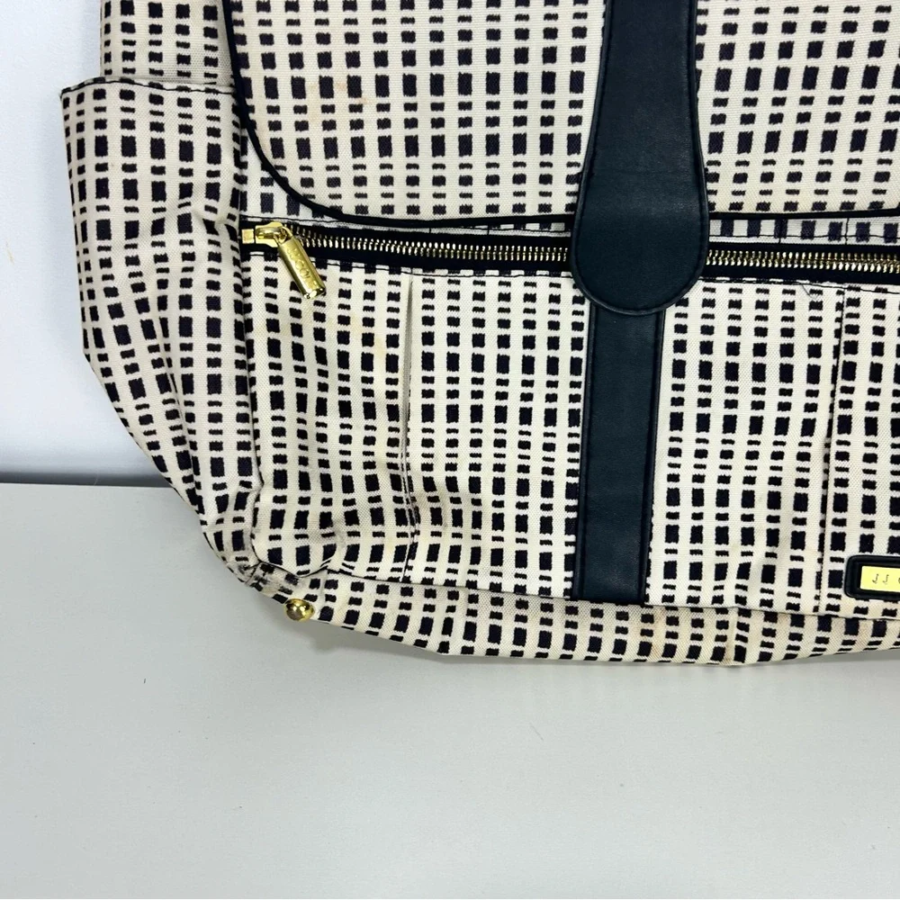 JJ Cole Black and Cream Diaper Bag Backpack